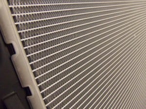 Stock E90 Radiator core closeup 