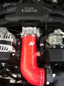 Mishimoto BRZ/FR-S induction hose fully installed 