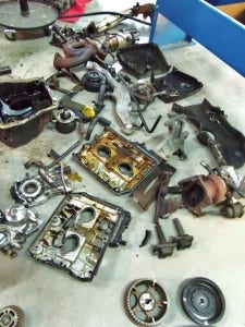 WRX engine disassembly 