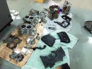 WRX engine disassembly 