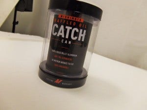 Mishimoto Compact Baffled Catch Can packaged 