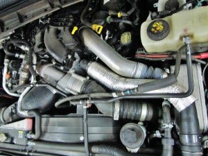 6.7L Powerstroke test vehicle engine bay 