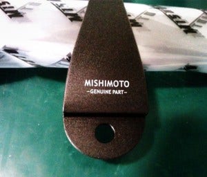 Mishimoto Subaru Battery Tie-Down Finished Product 