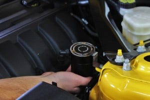 Checking serviceability of catch can location