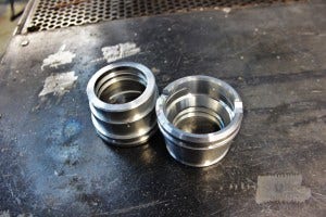 Mishimoto CNC-machined quick-disconnect prototypes 