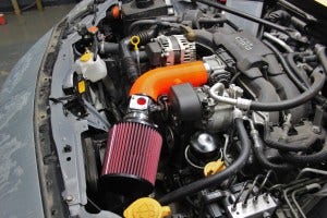3D-printed inlet tube installed