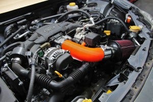 3D-printed inlet tube installed