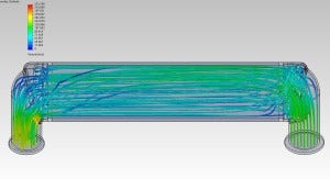 CFD of air dispersion in Mishimoto prototype intercooler with a diverter 