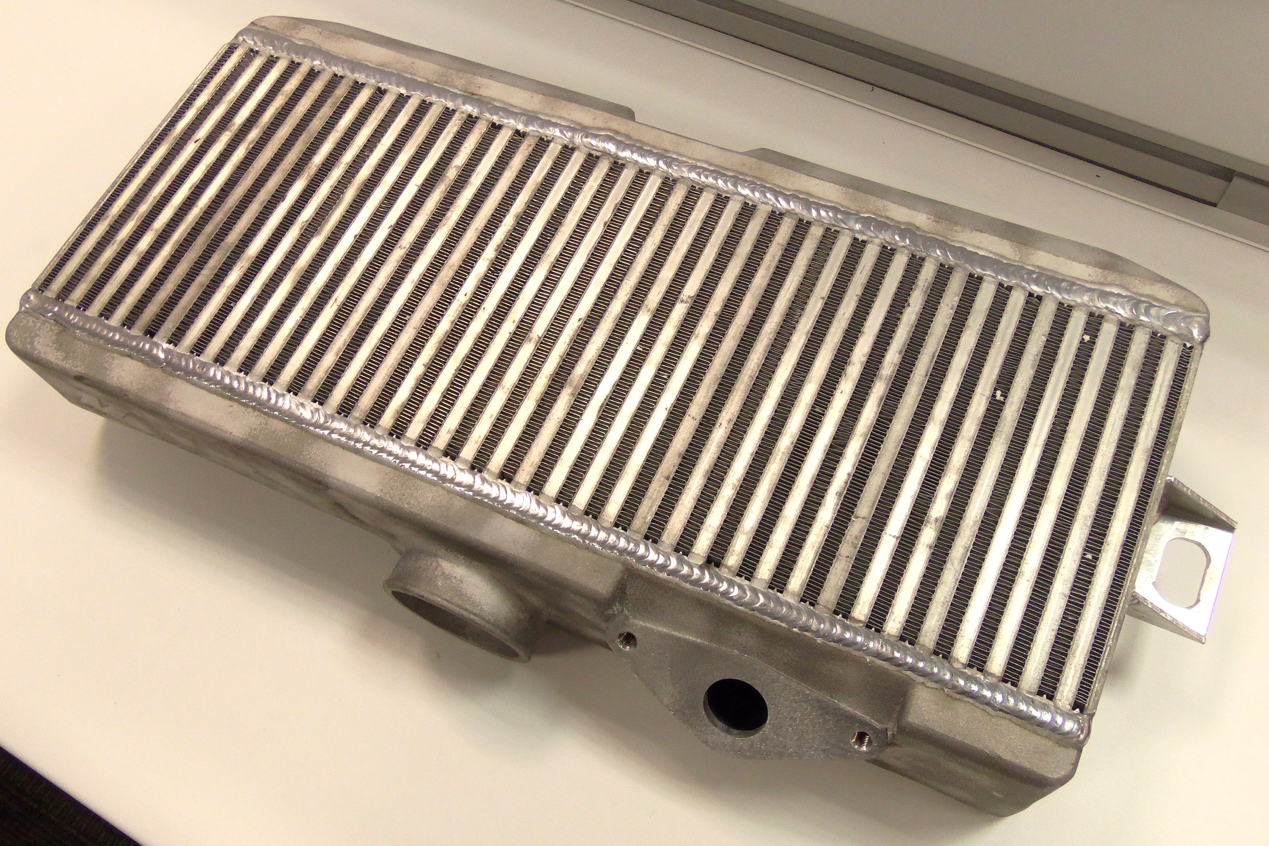 Raw aluminum intercooler 