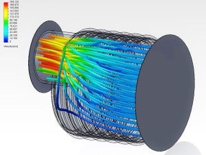 Stock inlet tube, CFD analysis 