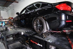 Test vehicle on dyno 