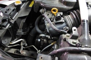 Stock Nissan 350Z intake airbox removed