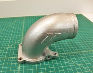 Mishimoto 6.0L Powerstroke intake elbow prototype 1 