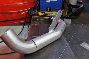 Prototype Fiesta ST intake pipe bracket 