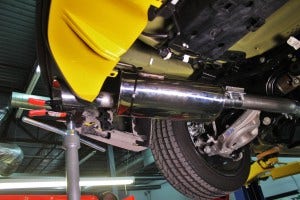 Mustang EB exhaust tip fabrication 