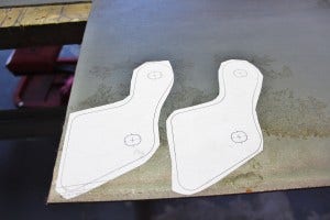 Bracket templates for 2015 Mustang strut tower brace