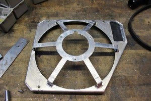 Fan blade cage fabrication for Mishimoto Ford Fiesta ST radiator