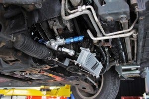 Installing temperature sensors for Mazda Miata oil cooler testing