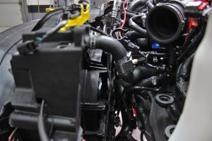 Ford Fiesta ST radiator testing sensors 