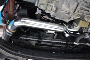 Mishimoto Fiesta ST charge pipe installed 