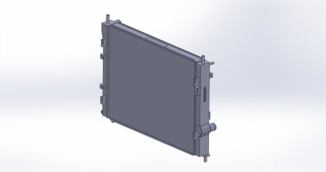 Mishimoto's 2015+ Mustang Radiator prototype front view