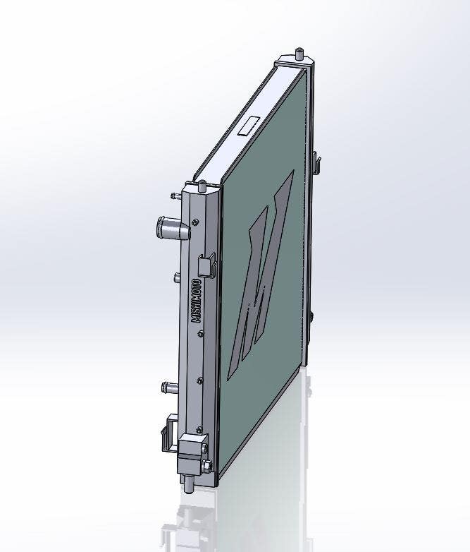2016 Camaro radiator – Side View