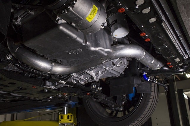 Prototype intercooler piping on the Focus RS