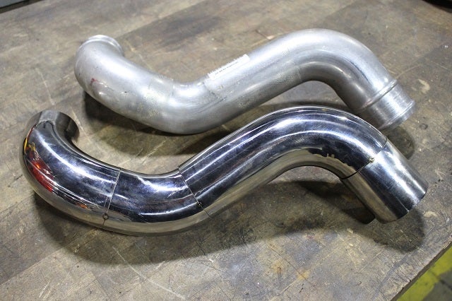 Titan XD stock and Mishimoto intercooler pipe