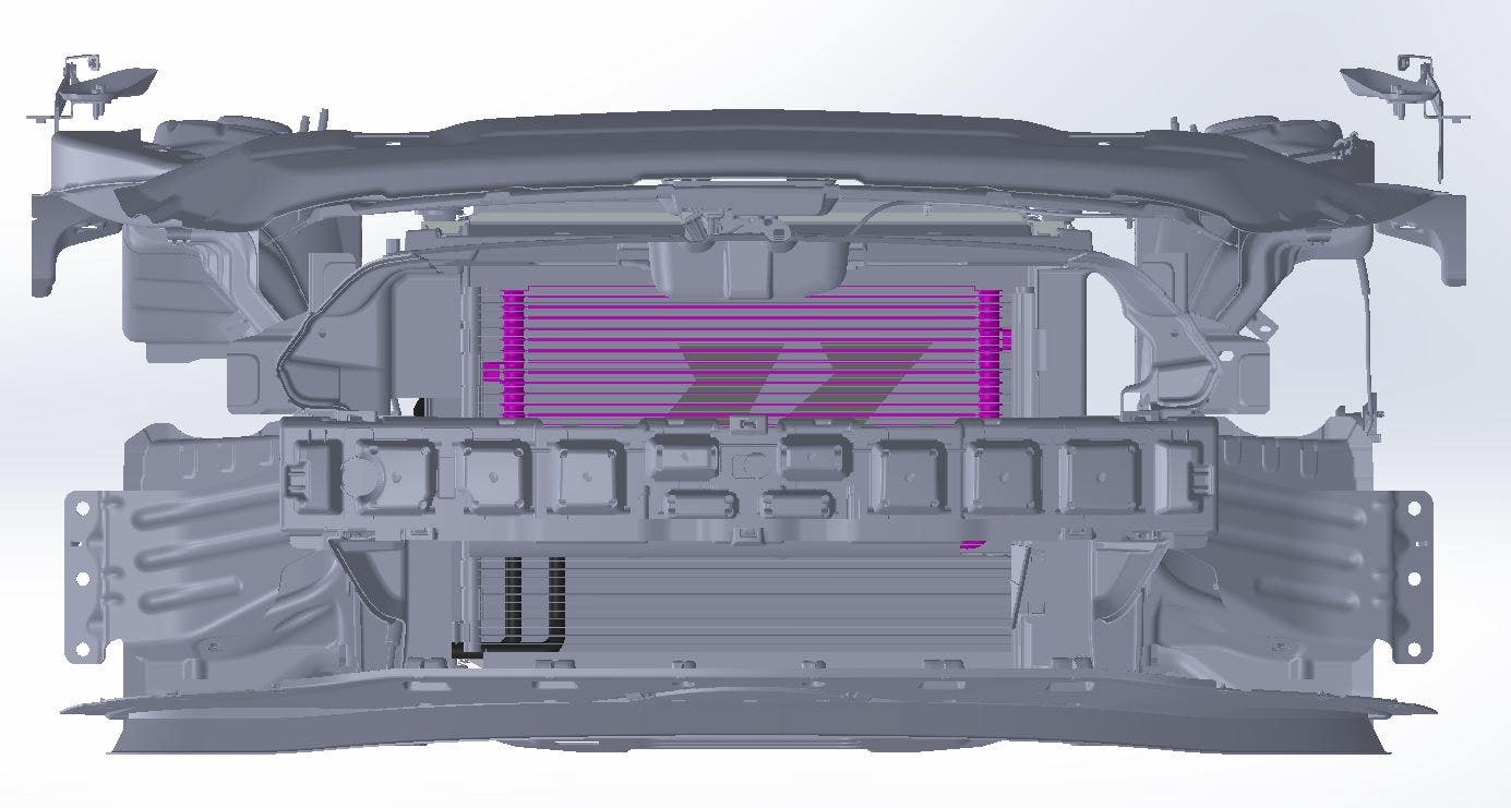 Model of Mustang GT trans cooler