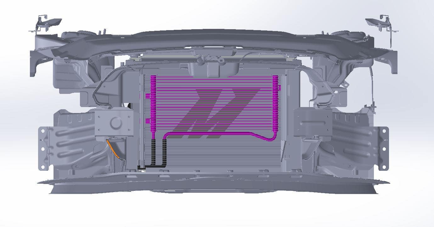 Model of Mustang GT trans cooler