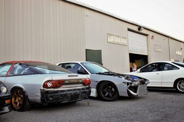 Here sits Justin’s S13 hatch shell, accompanied by a friends 1JZGTE swapped S13 coupe