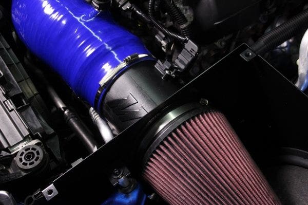 The giant five-inch filter for our 2016 Chevy Camaro SS intake!