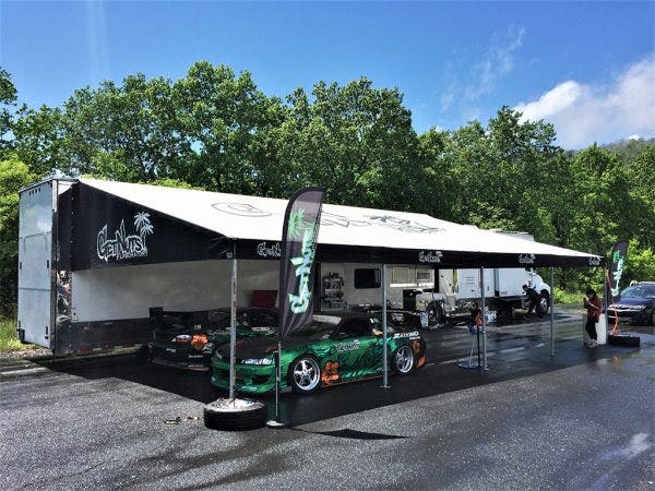 Forrest with his S14 and S15 sitting under his tent