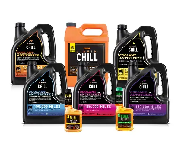 An image of the Liquid Chill® line-up offered by Mishimoto.